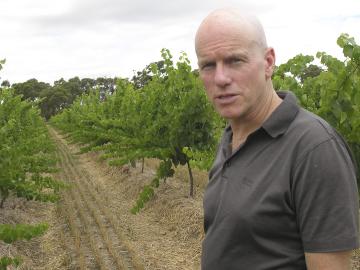 Jeffrey Grosset in his Polish Hill vineyard